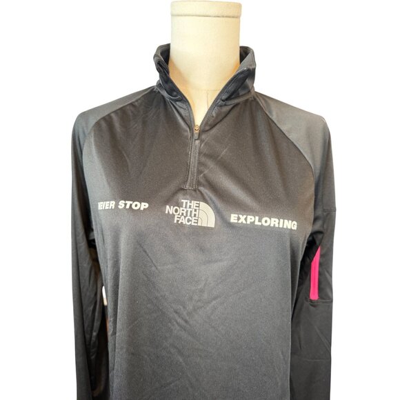 2/$30 The North Face M-L Long-Sleeve Black Pullover Zipper Top - Picture 6 of 15